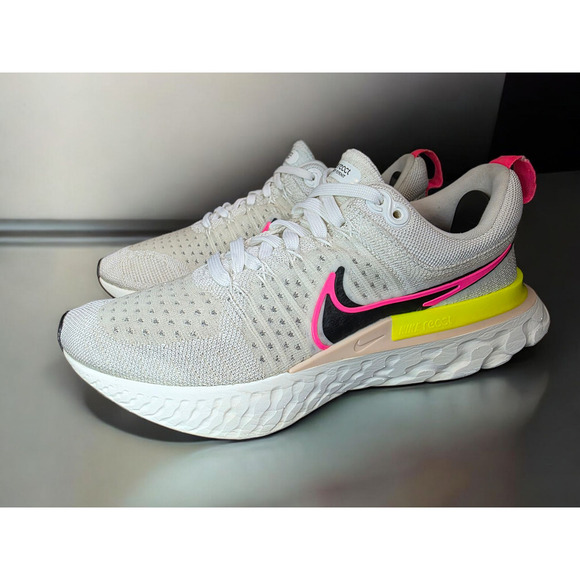 Nike Men's React Infinity Run Flyknit 2 White Running Shoes DJ5395-100 Size 9 - Picture 2 of 11